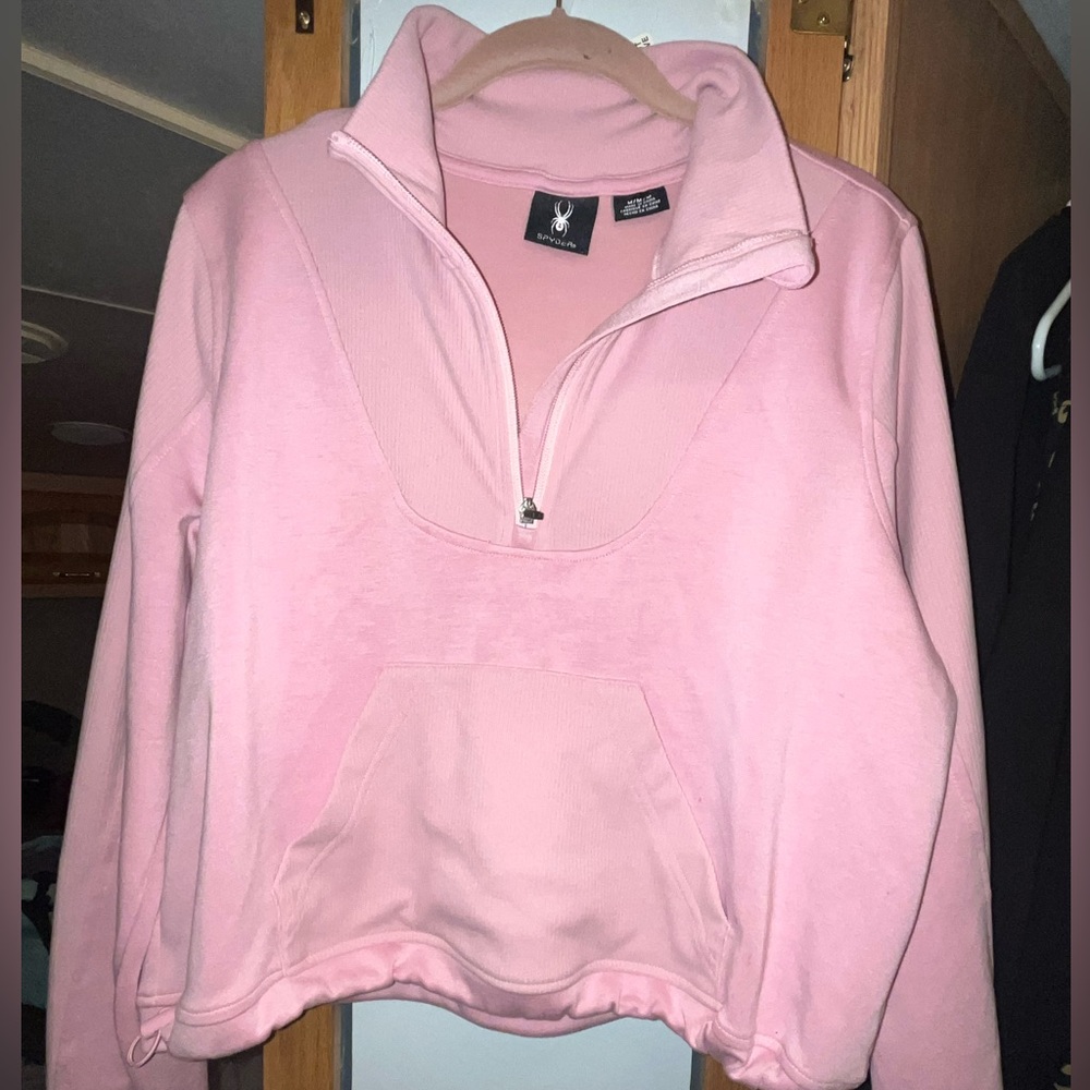 Women's Pink Half-Zip Sweatshirt